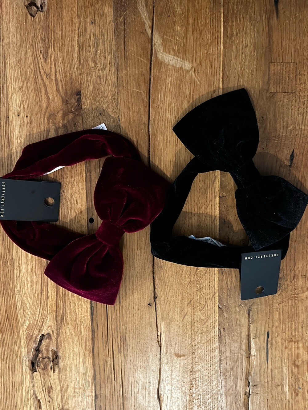 NWT H&M velvet bow headbands set of 2